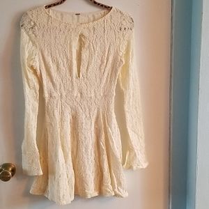 Beautiful lace free people lined  dress